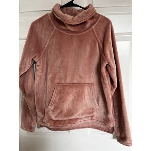 Champion Fuzzy Pullover Turtle Neck Velvety Fleece Sweater Size S